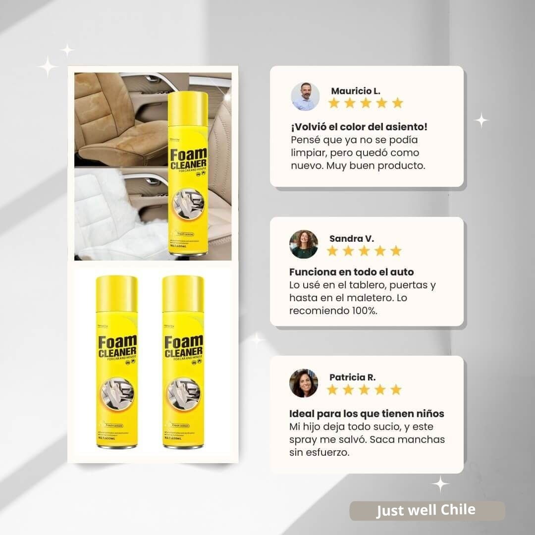Foam Cleaner Pro™: Sólo por hoy 2X1 Limpiador Viral Profesional para Auto
