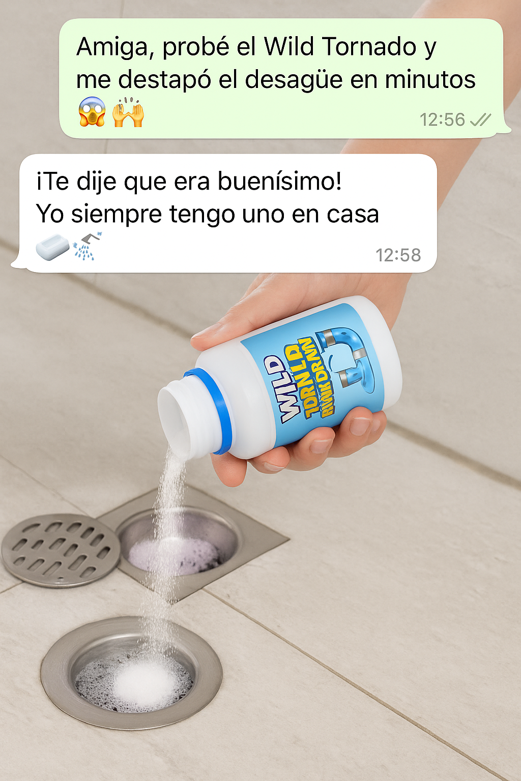 Destapador Instantáneo de Drenajes 3x1