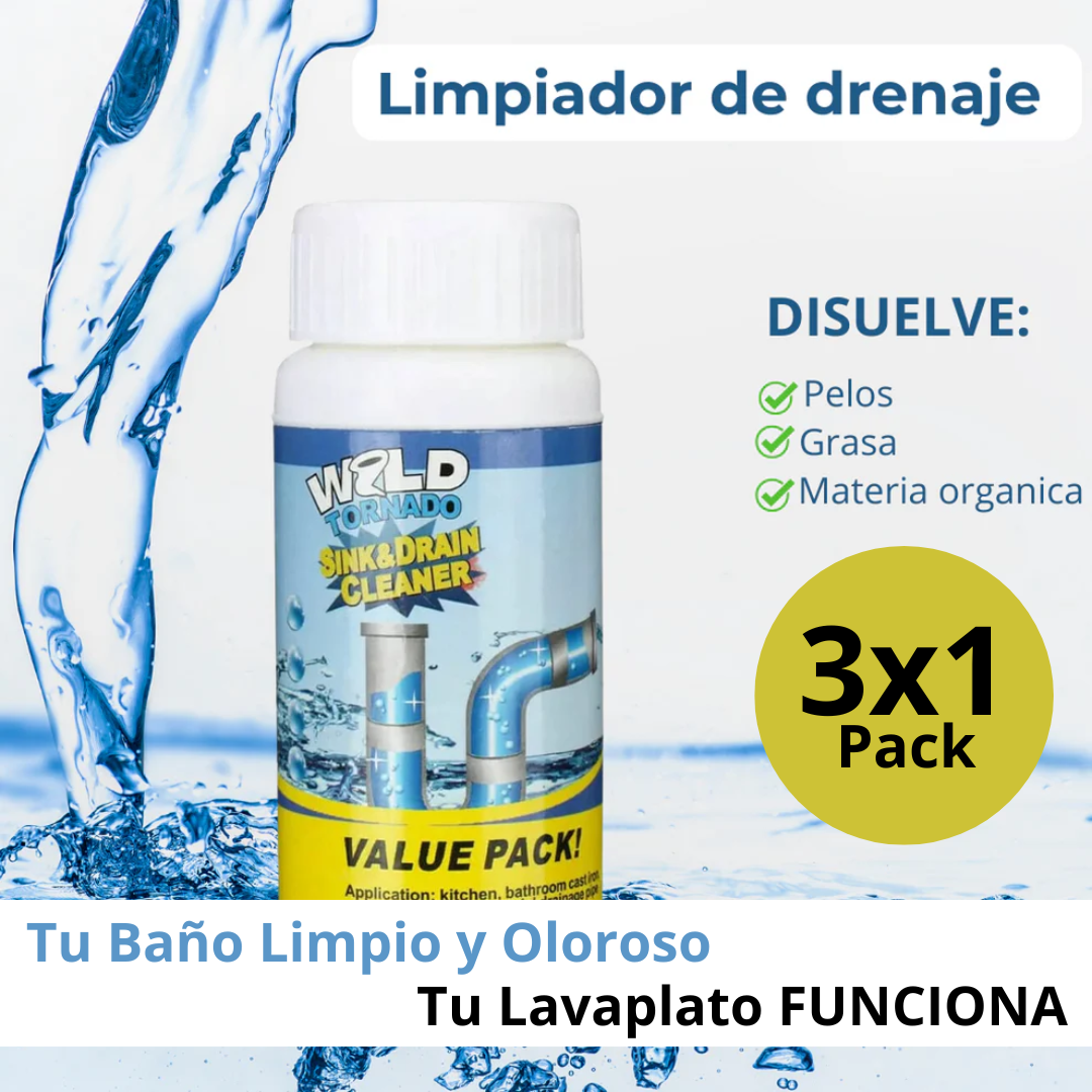 Destapador Instantáneo de Drenajes 3x1