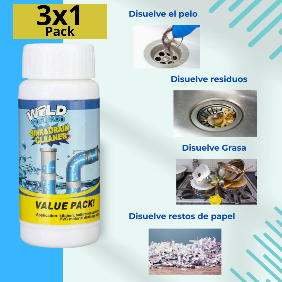 Destapador Instantáneo de Drenajes 3x1