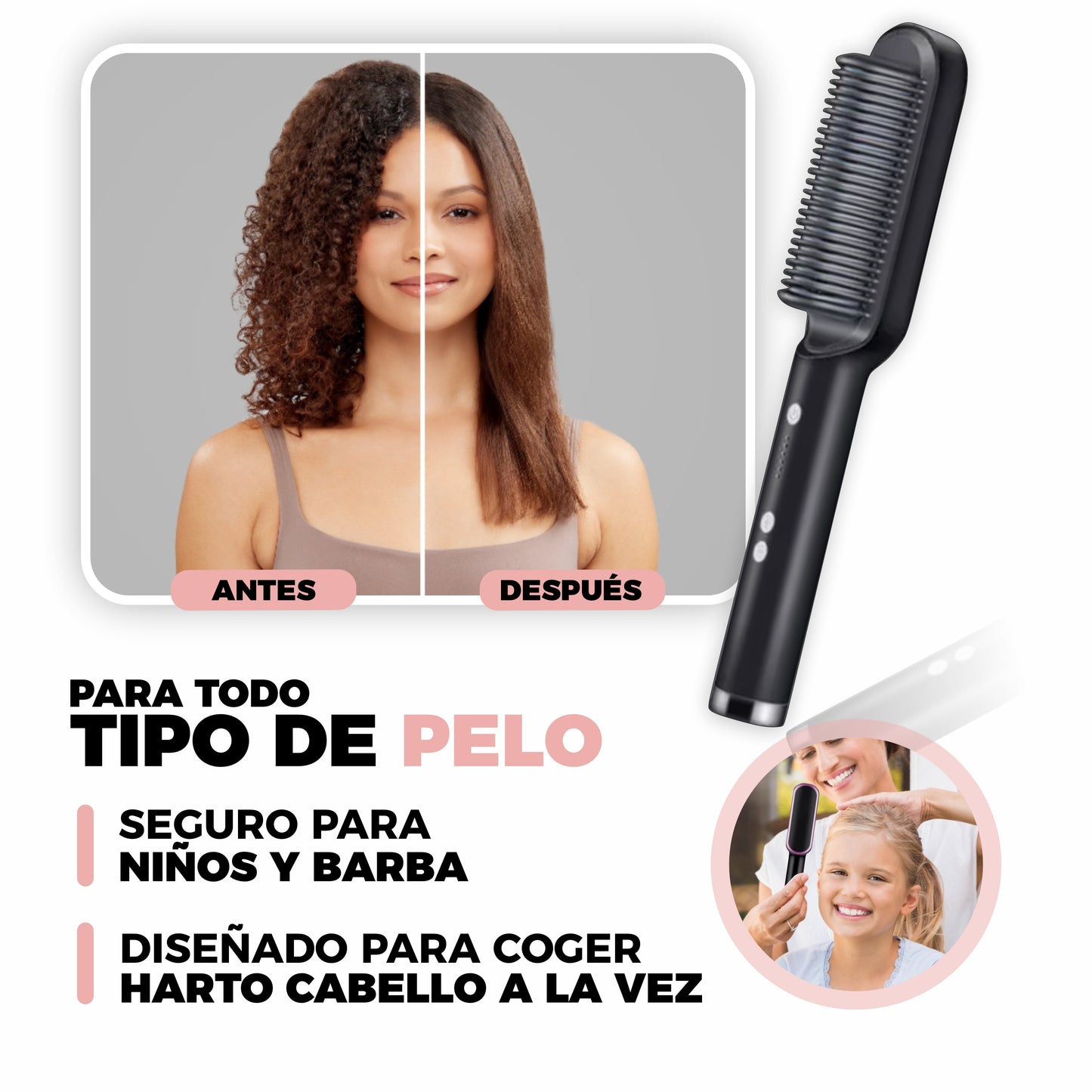 Cepillo Alisador Anti-Frizz | Ionstraight©