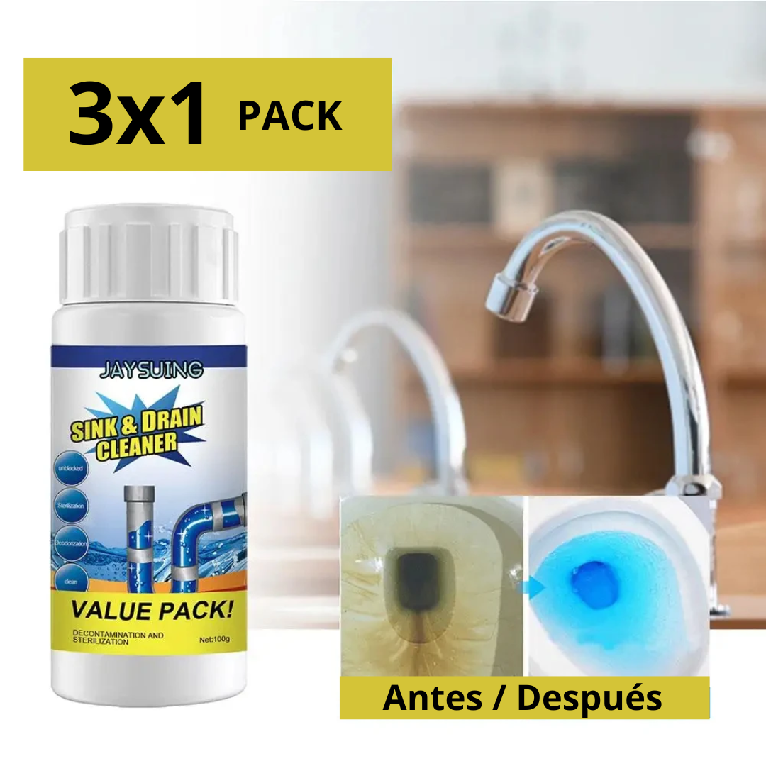 Destapador Instantáneo de Drenajes 3x1