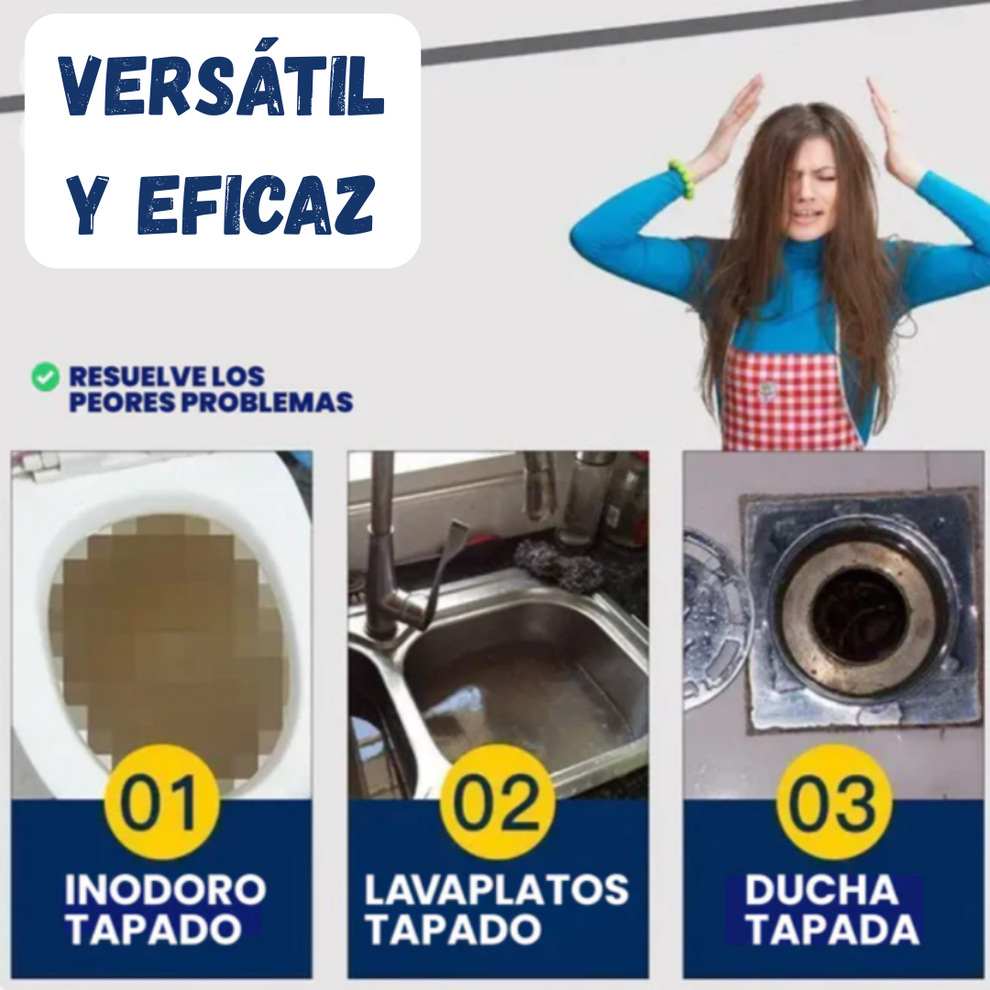 Destapador Instantáneo de Drenajes 3x1