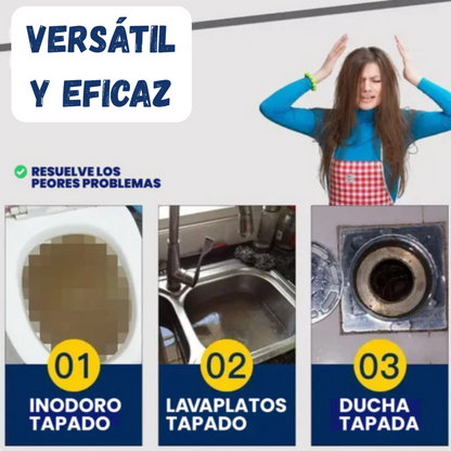 Destapador Instantáneo de Drenajes 3x1
