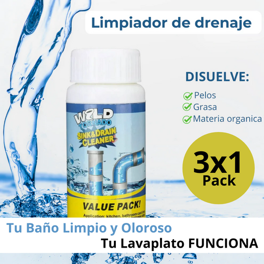 Destapador Instantáneo de Drenajes 3x1
